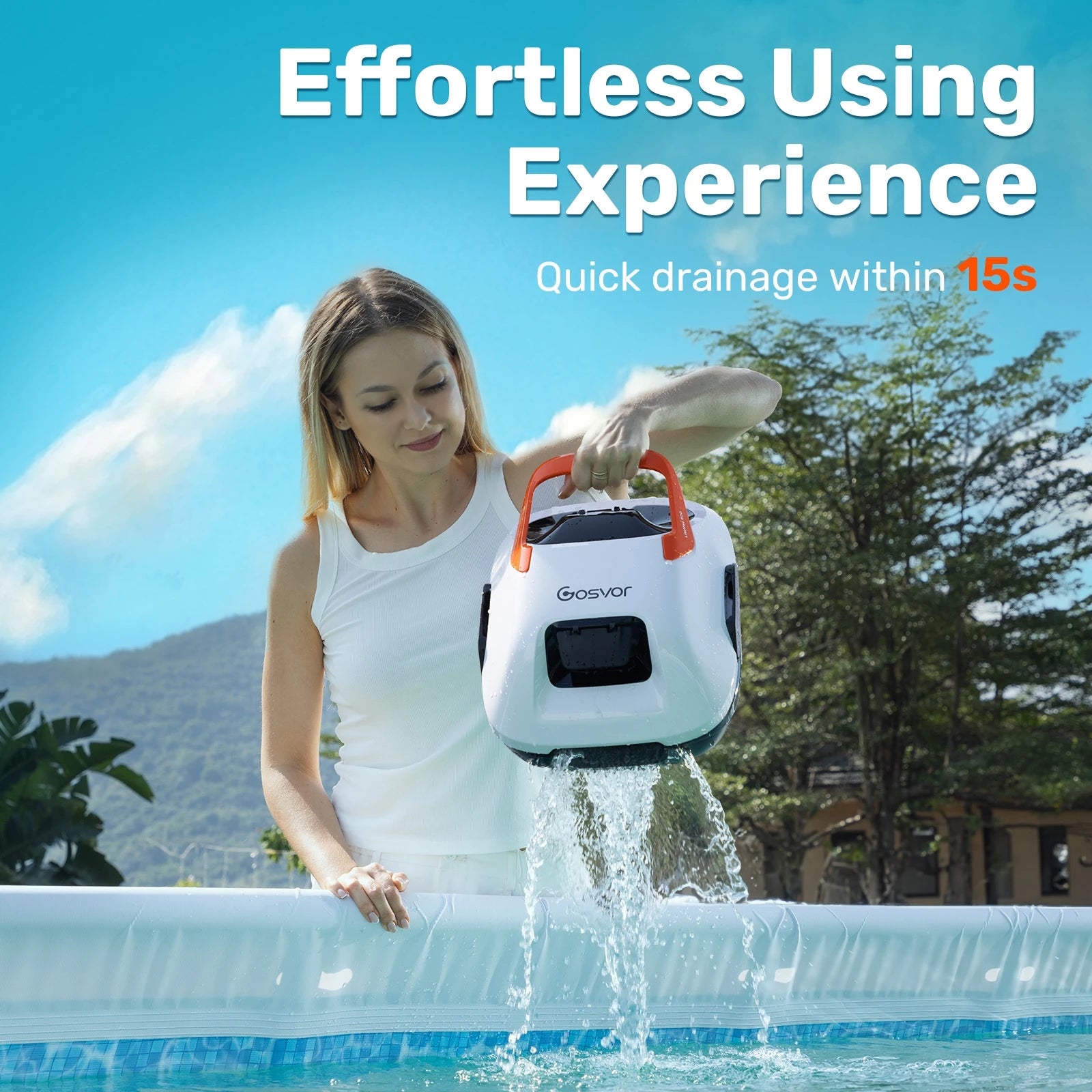 Robot Nettoyeur de Piscine AquaNova™ – 90 min d'autonomie
